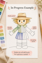 Size and paper details for the Golden Hollow Friend watercolor print
