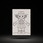 Line-art preview of Golden Hollow Friend, ready to paint