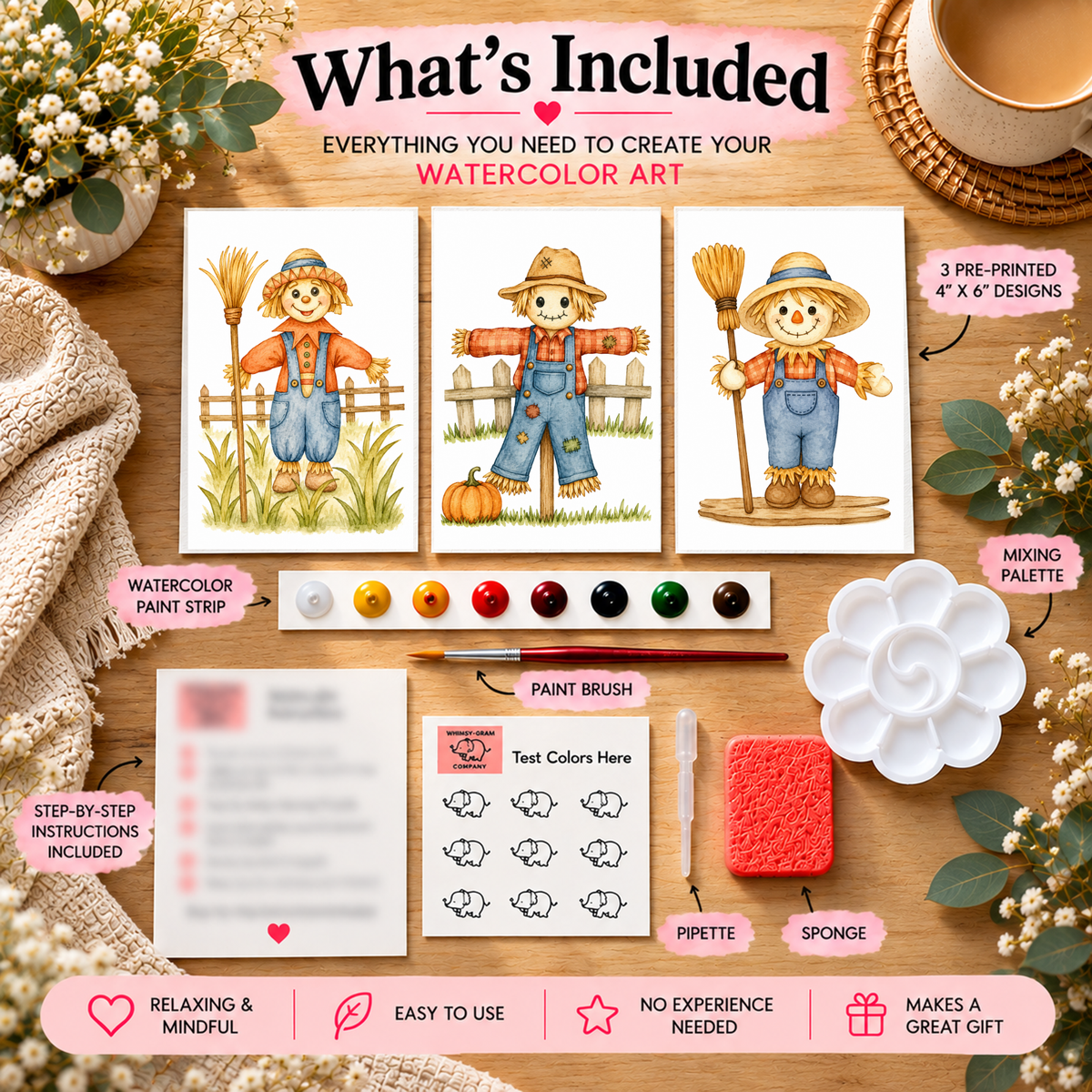 Lifestyle view of the Golden Field Keepers Watercolor Trio Kit
