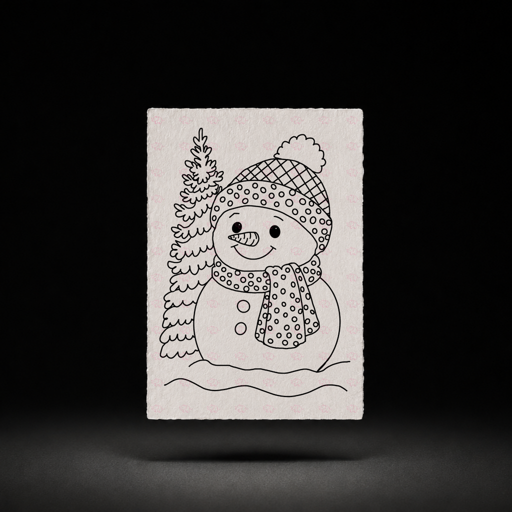 Pine Hollow Snowman line art preview