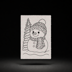 Pine Hollow Snowman line art preview