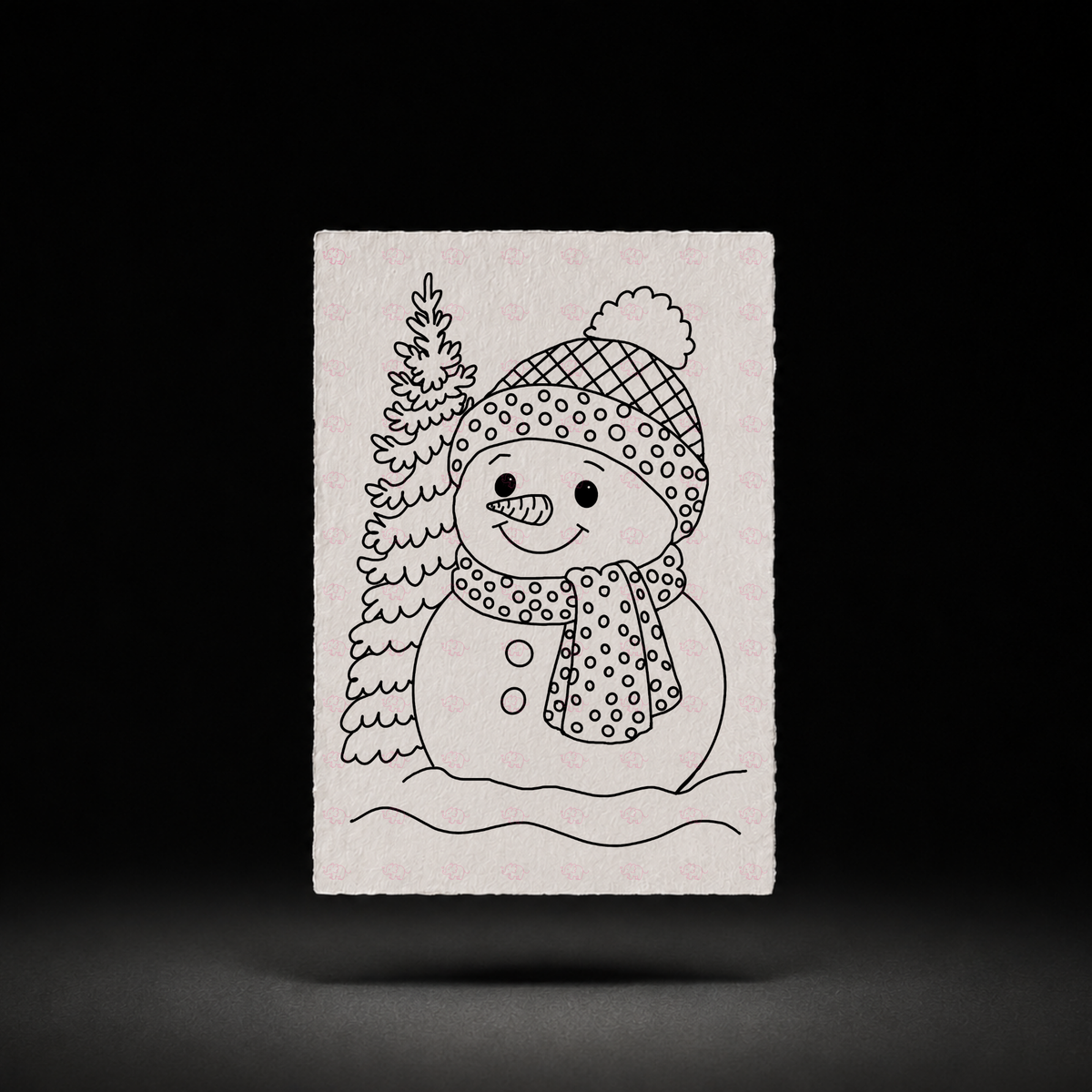 Pine Hollow Snowman line art preview
