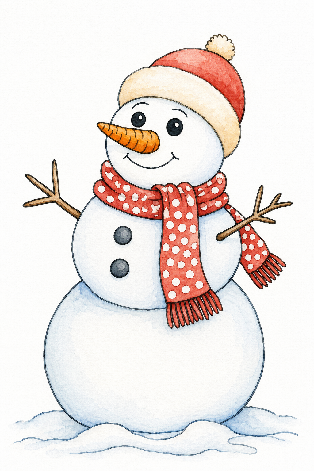 Cozy Scarf Hollow watercolor design