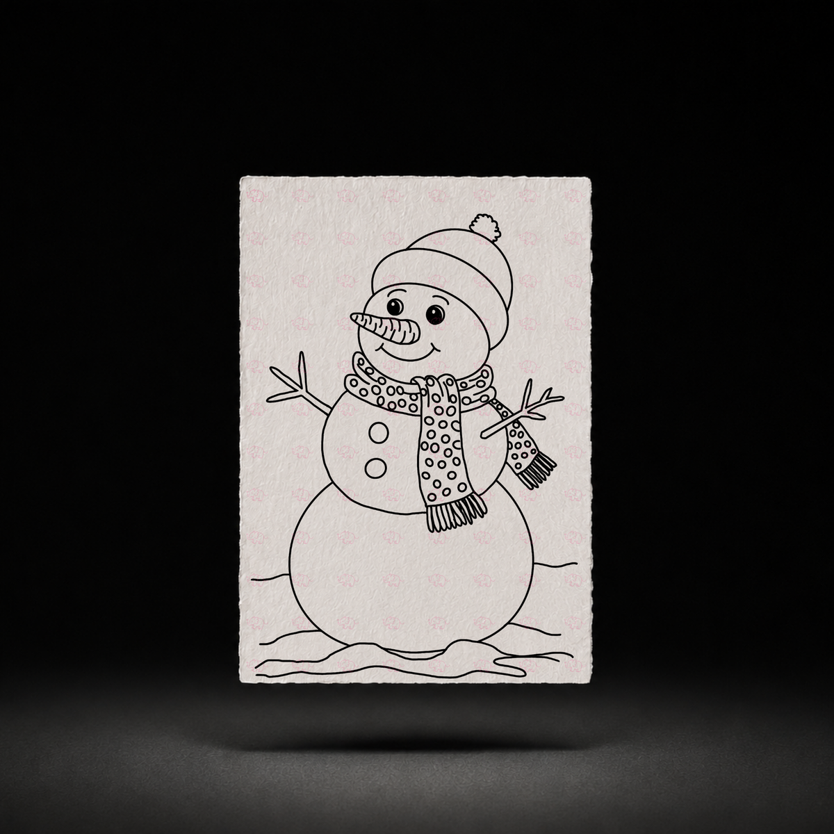 Cozy Scarf Hollow line art preview
