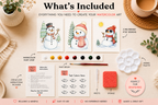 Evergreen Snowday watercolor trio kit lifestyle photo