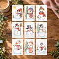 Snowman complete watercolor print collection lifestyle photo