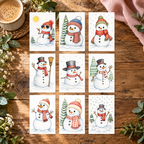 Snowman complete watercolor print collection lifestyle photo