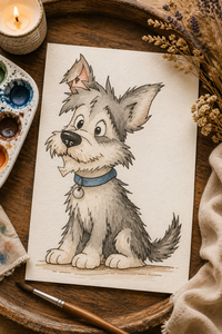 Scout Paint-Your-Own Watercolor Print | Tails Of Joy