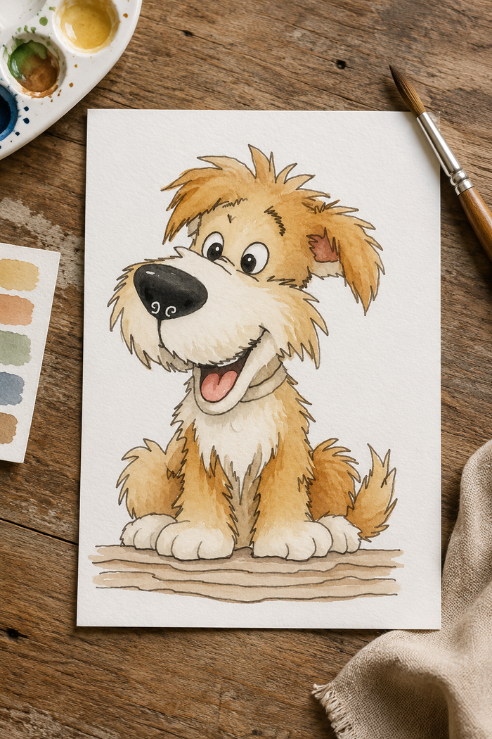 Baxter watercolor print lifestyle scene
