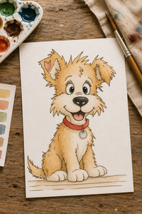 Ollie Paint-Your-Own Watercolor Print | Tails Of Joy