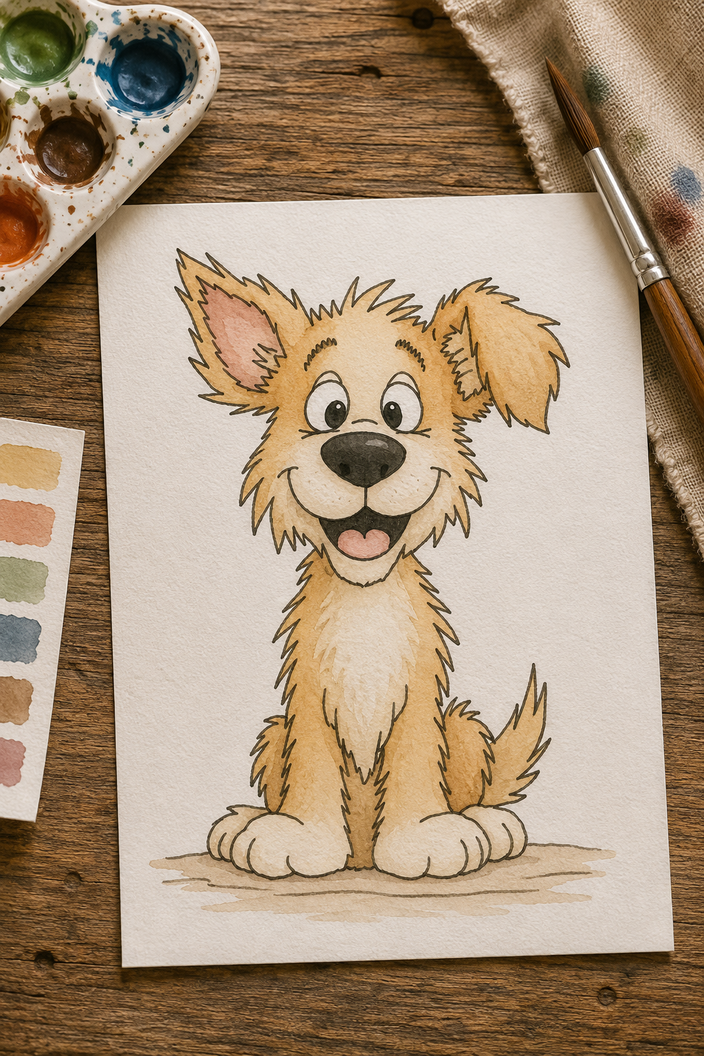Ziggy watercolor print lifestyle scene