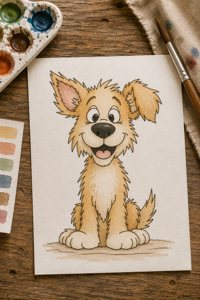 Ziggy watercolor print lifestyle scene