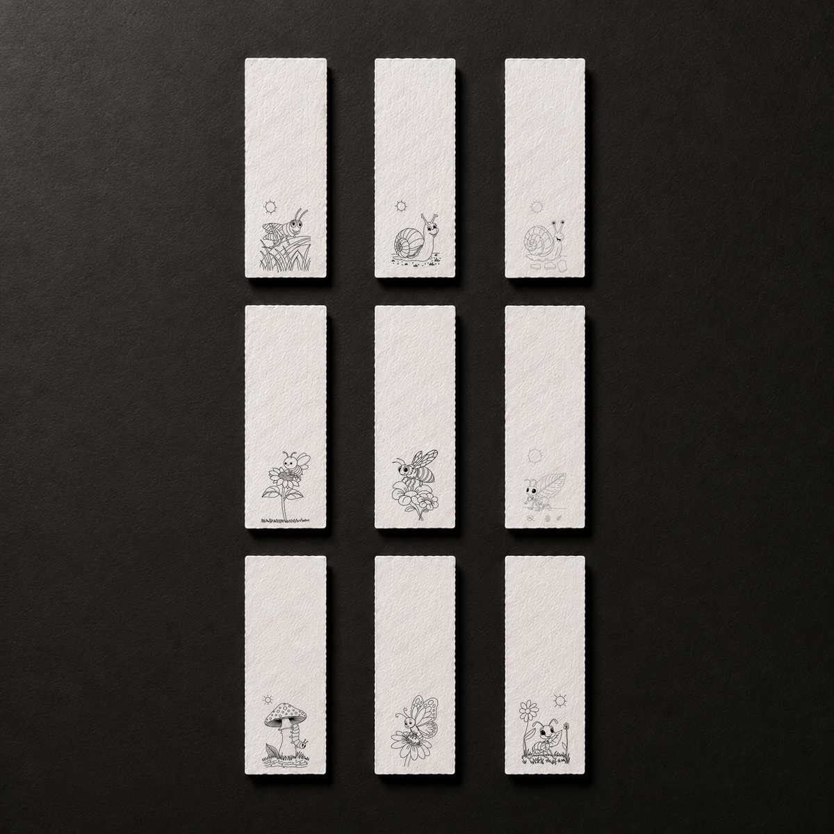 Complete Bug Garden Grove 2x6 Bookmark Collection