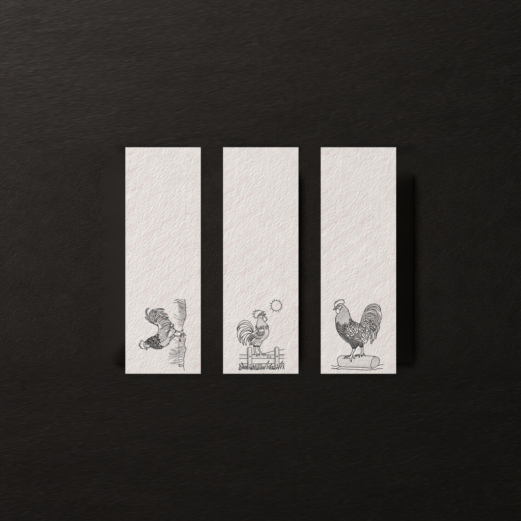 Morning Roost | Cozy Chicken Hollow Watercolor Bookmark Set