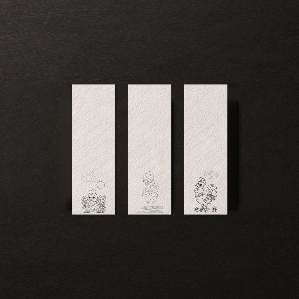 Coopside Friends | Cozy Chicken Hollow Watercolor Bookmark Set