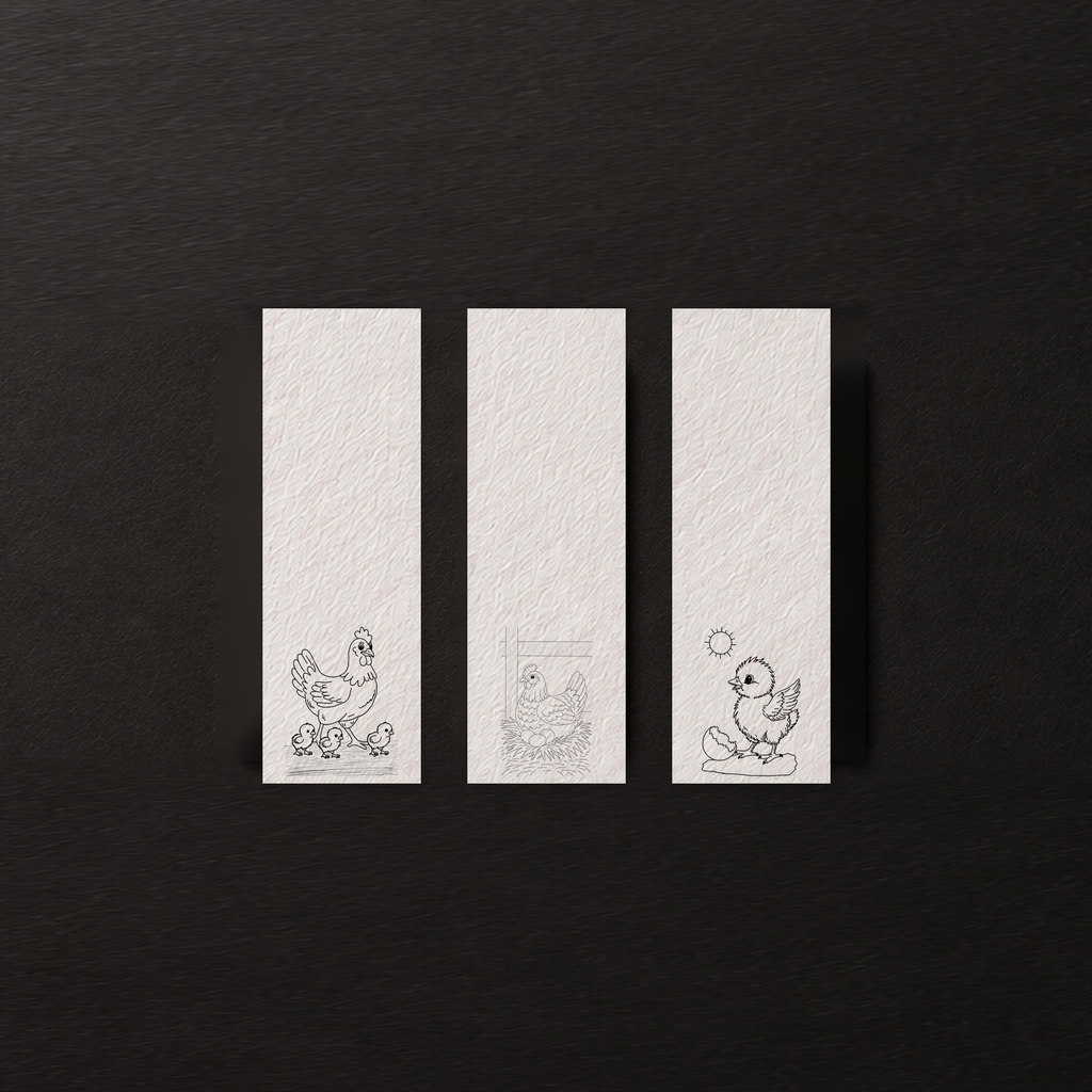 Cozy Nest Parade | Cozy Chicken Hollow Watercolor Bookmark Set