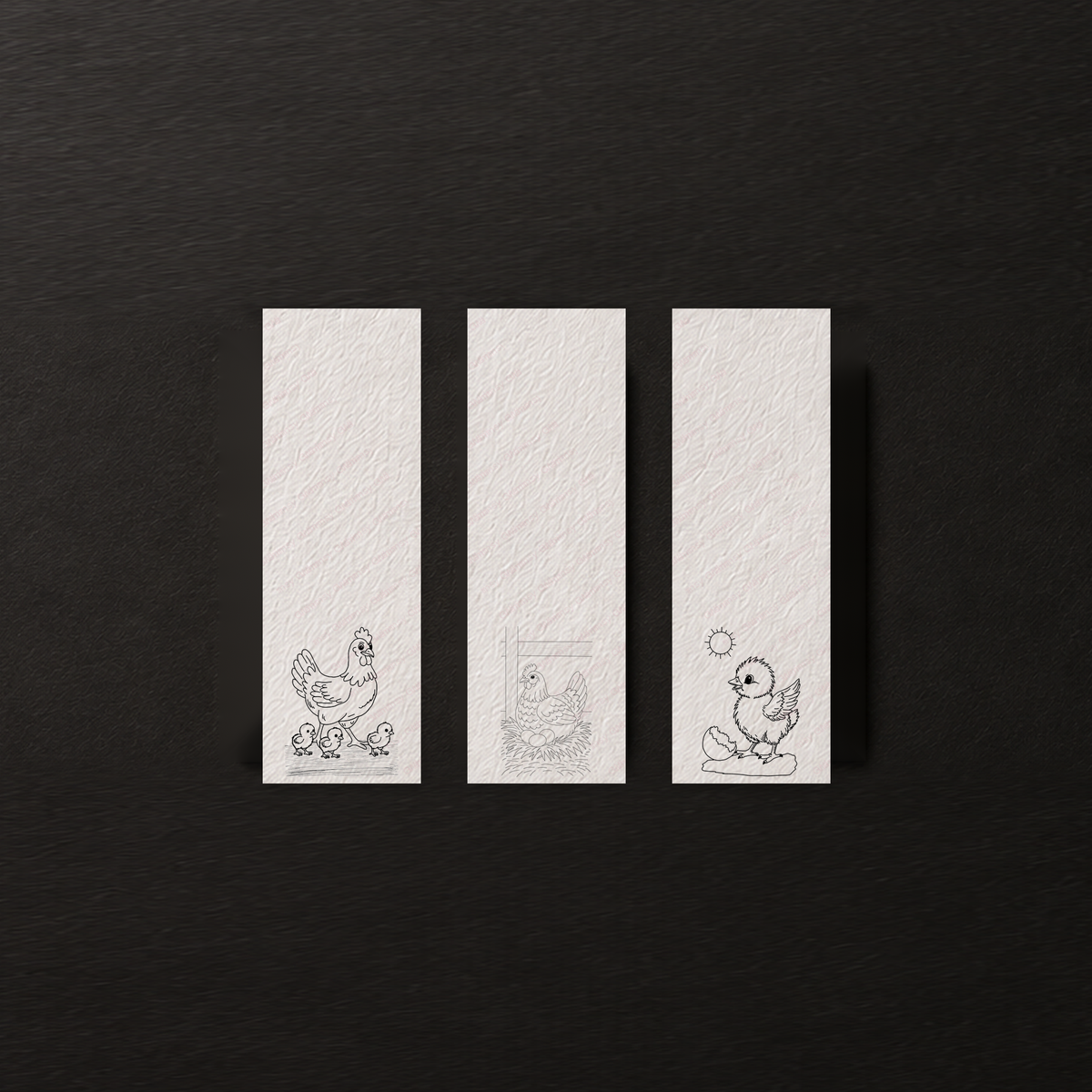 Cozy Nest Parade | Cozy Chicken Hollow Watercolor Bookmark Set