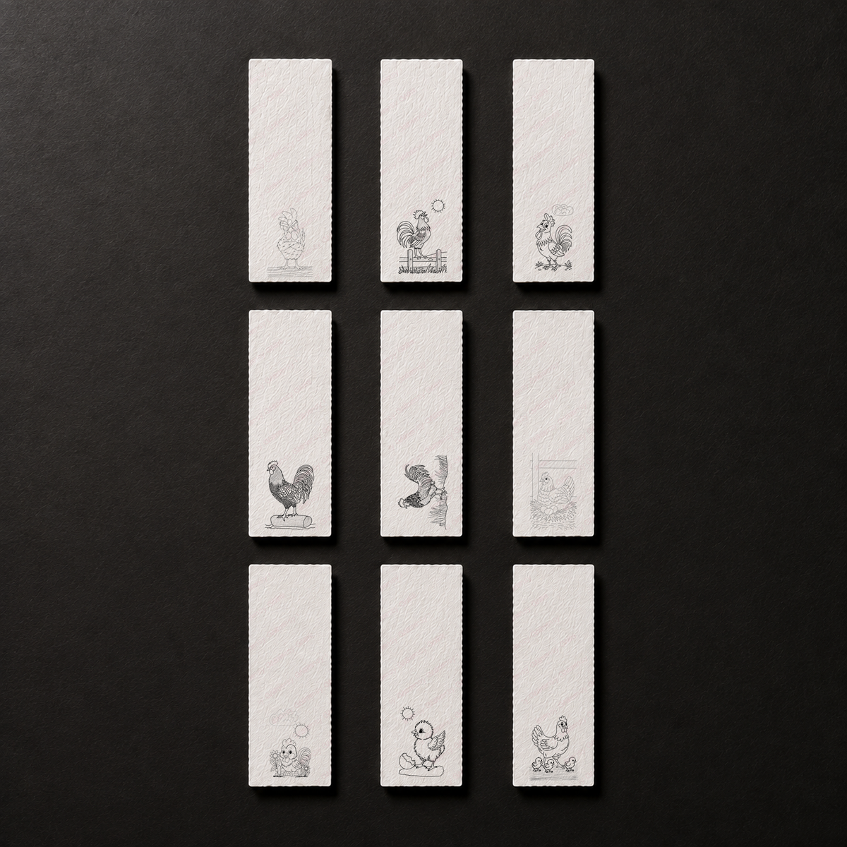 Complete Cozy Chicken Hollow 2x6 Bookmark Collection