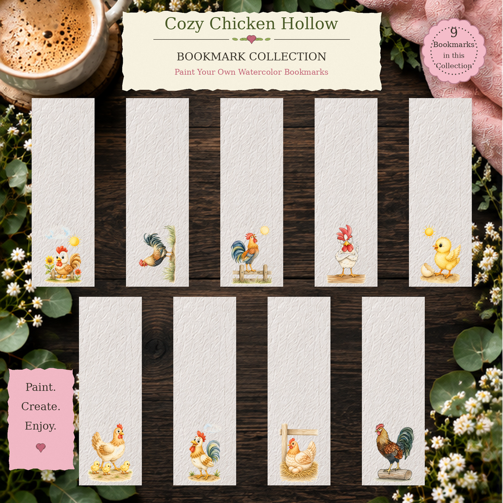 Complete Cozy Chicken Hollow 2x6 Bookmark Collection