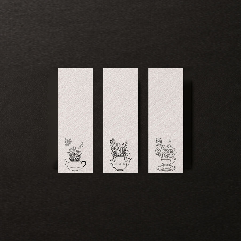 Tea Garden | Floral Daydreams Watercolor Bookmark Set