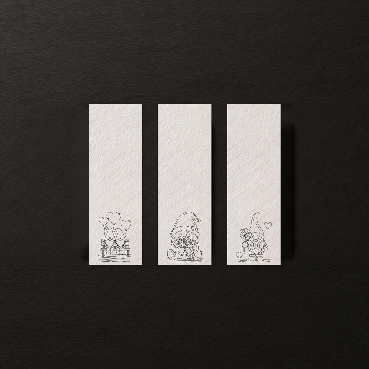 Clover & Rose Hideaway | Gnome Heart Grove Watercolor Bookmark Set