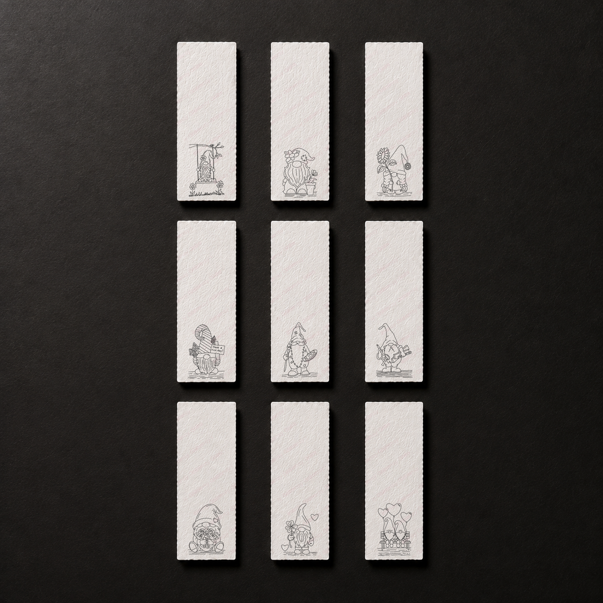 Complete Gnome Heart Grove 2x6 Bookmark Collection