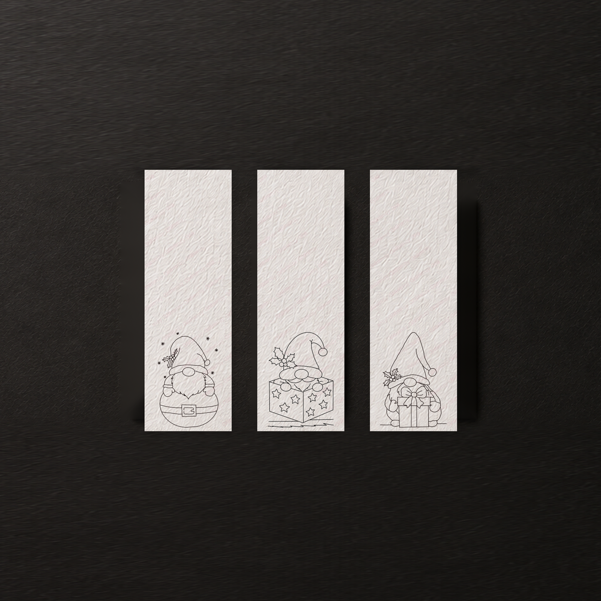 Tidings & Treasures bookmark set line art preview