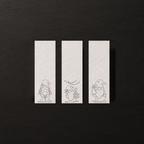 Snowy Welcome bookmark set line art preview