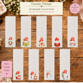 Gnome Tidings complete watercolor bookmark collection with all nine designs
