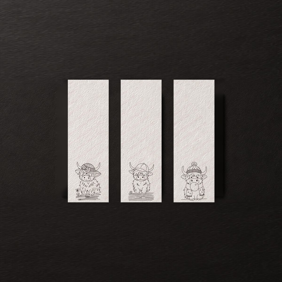 Pasture Playmates | Highland Heart Haven Watercolor Bookmark Set