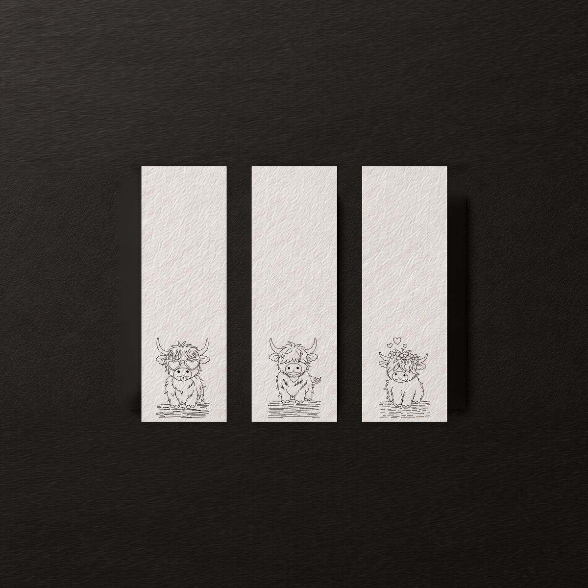 Hearts in Bloom | Highland Heart Haven Watercolor Bookmark Set