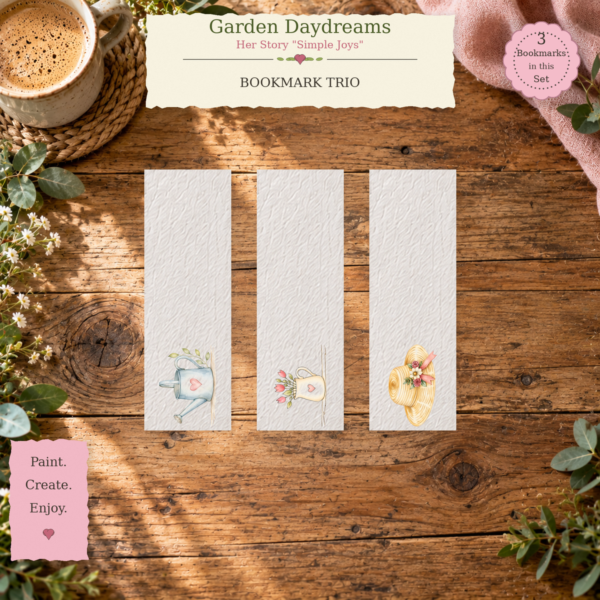 Garden Daydreams Bookmark Set lifestyle photo