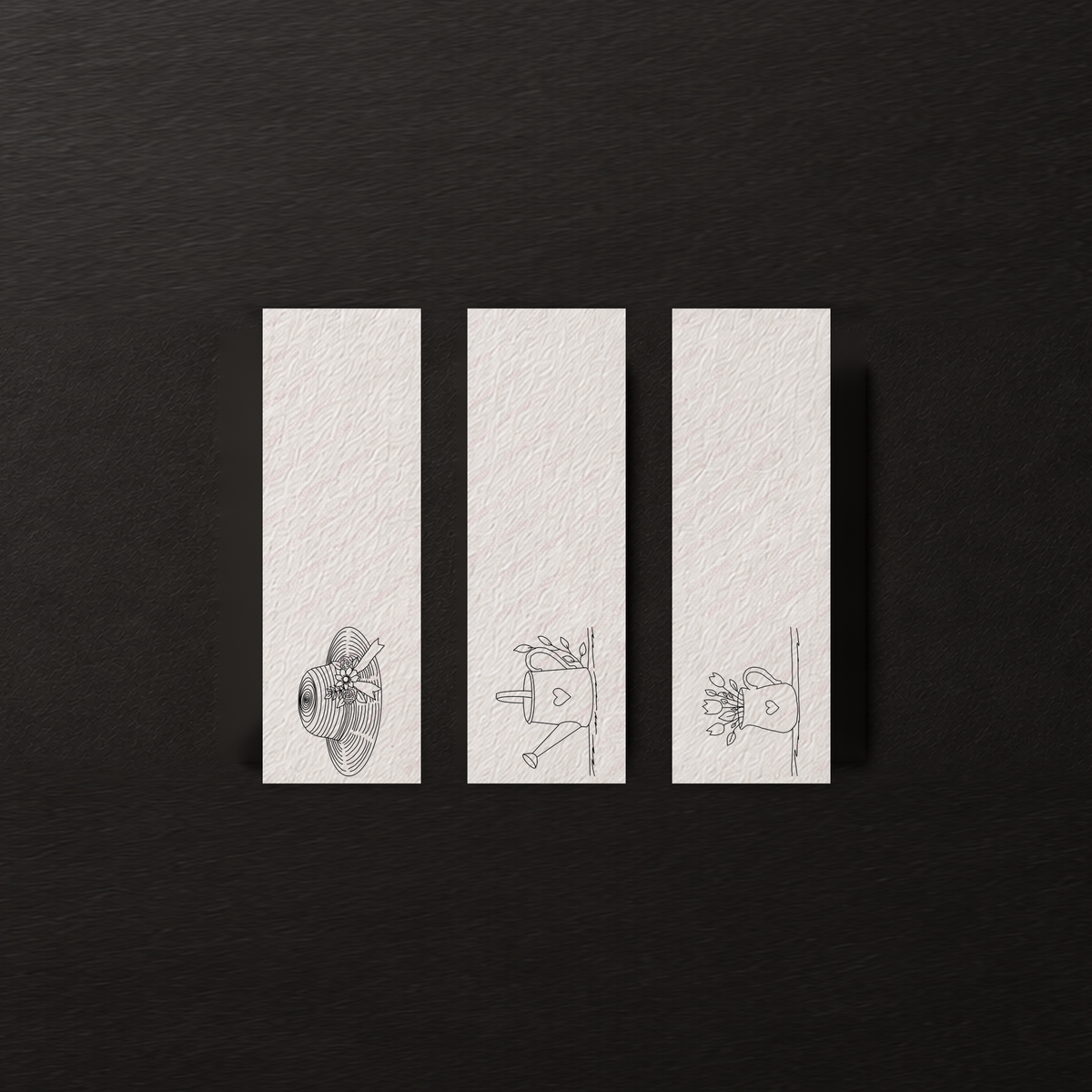 Garden Daydreams Bookmark Set line art preview