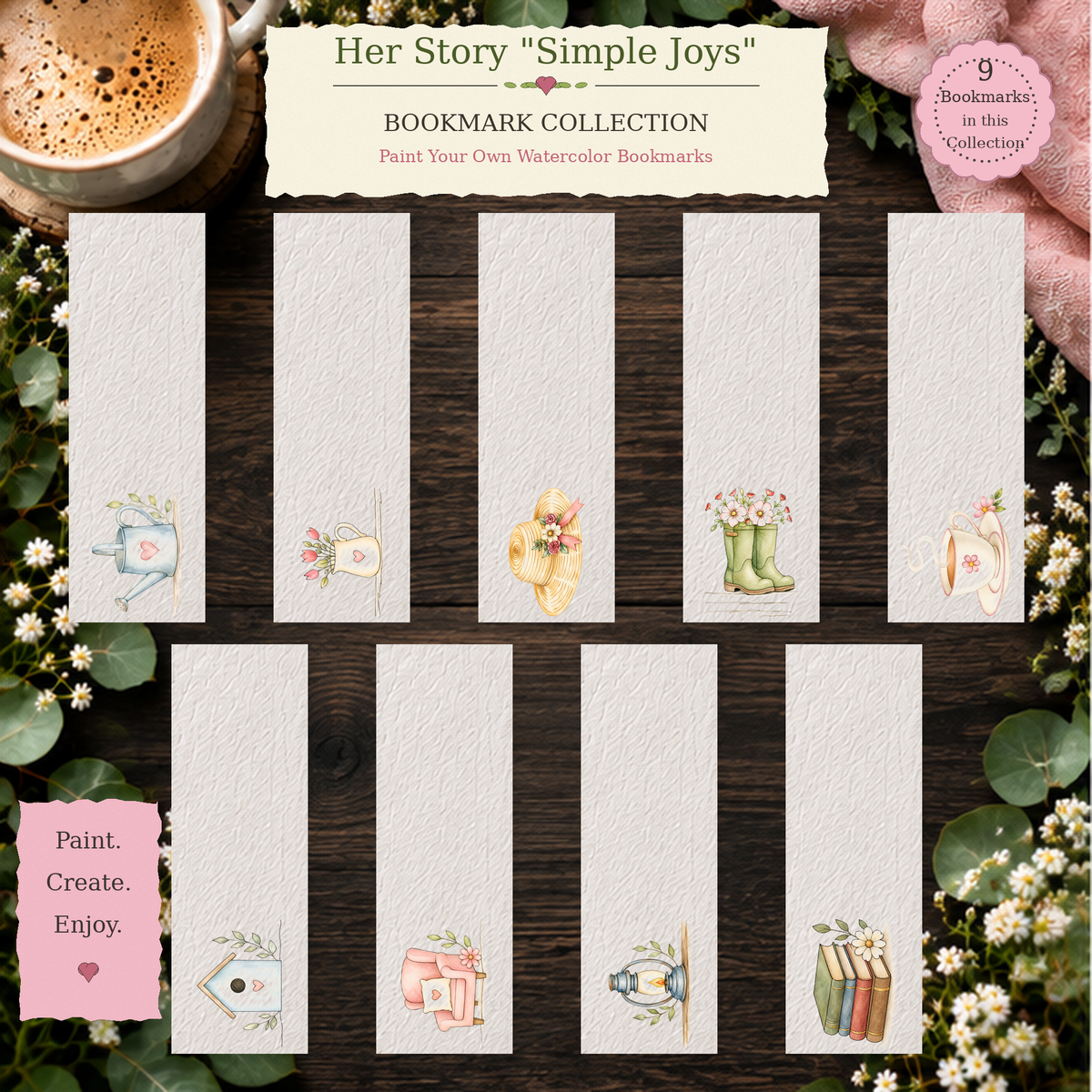Her Story: Simple Joys Bookmark Collection lifestyle photo