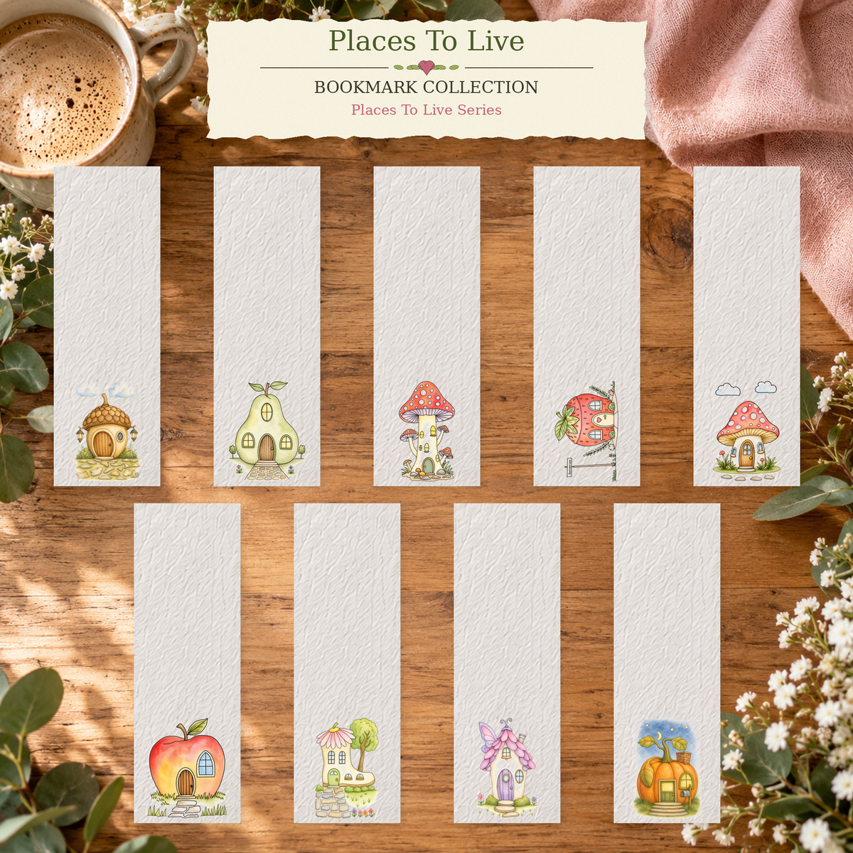 Complete Places To Live 2x6 Bookmark Collection