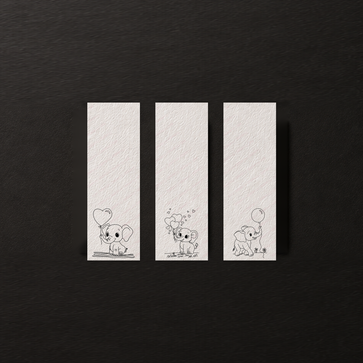 Heart & Balloon | Winks Wonder Days Watercolor Bookmark Set