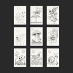 Bug Garden Grove Complete Paint-Your-Own Watercolor Print Collection | 4x6