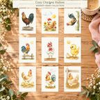 Cozy Chicken Hollow Complete Mini Paint-Your-Own Watercolor Collection | 2x3 Whimsy Grams