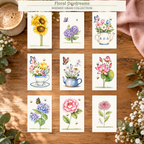 Floral Daydreams Complete Mini Paint-Your-Own Watercolor Collection | 2x3 Whimsy Grams