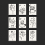 Floral Daydreams Complete Mini Paint-Your-Own Watercolor Collection | 2x3 Whimsy Grams