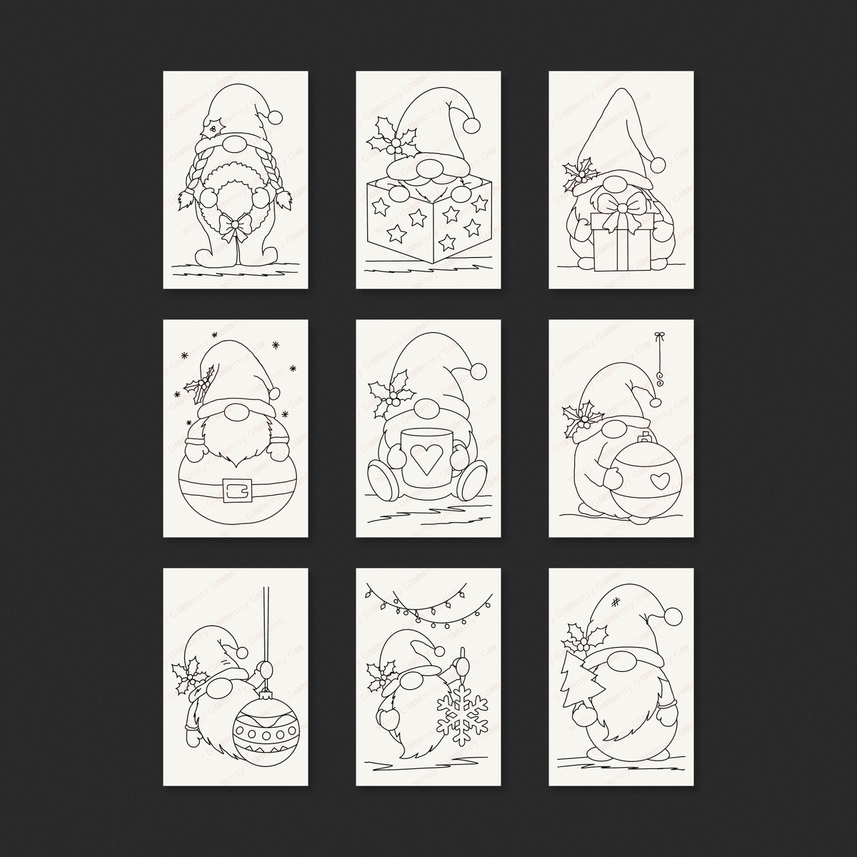 Gnome Tidings complete collection line art preview
