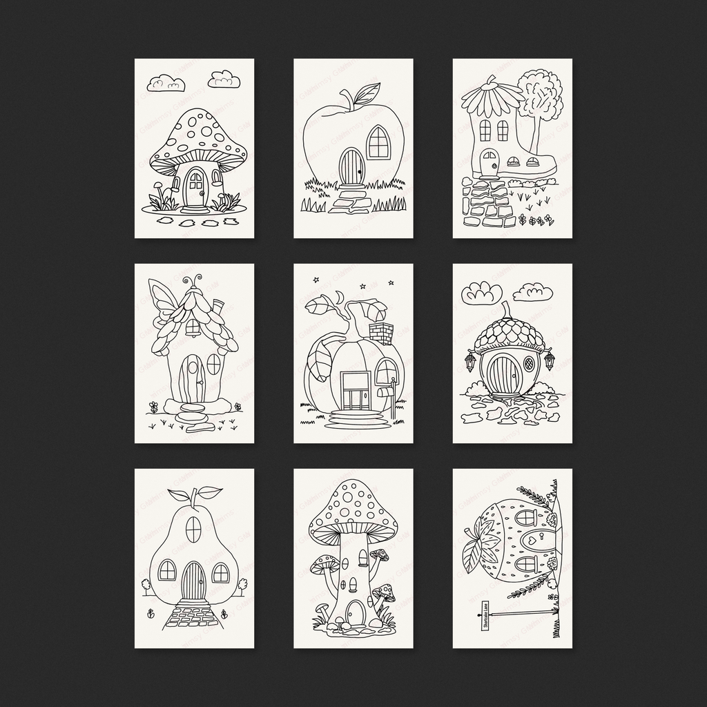 Places To Live Complete Mini Paint-Your-Own Watercolor Collection | 2x3 Whimsy Grams