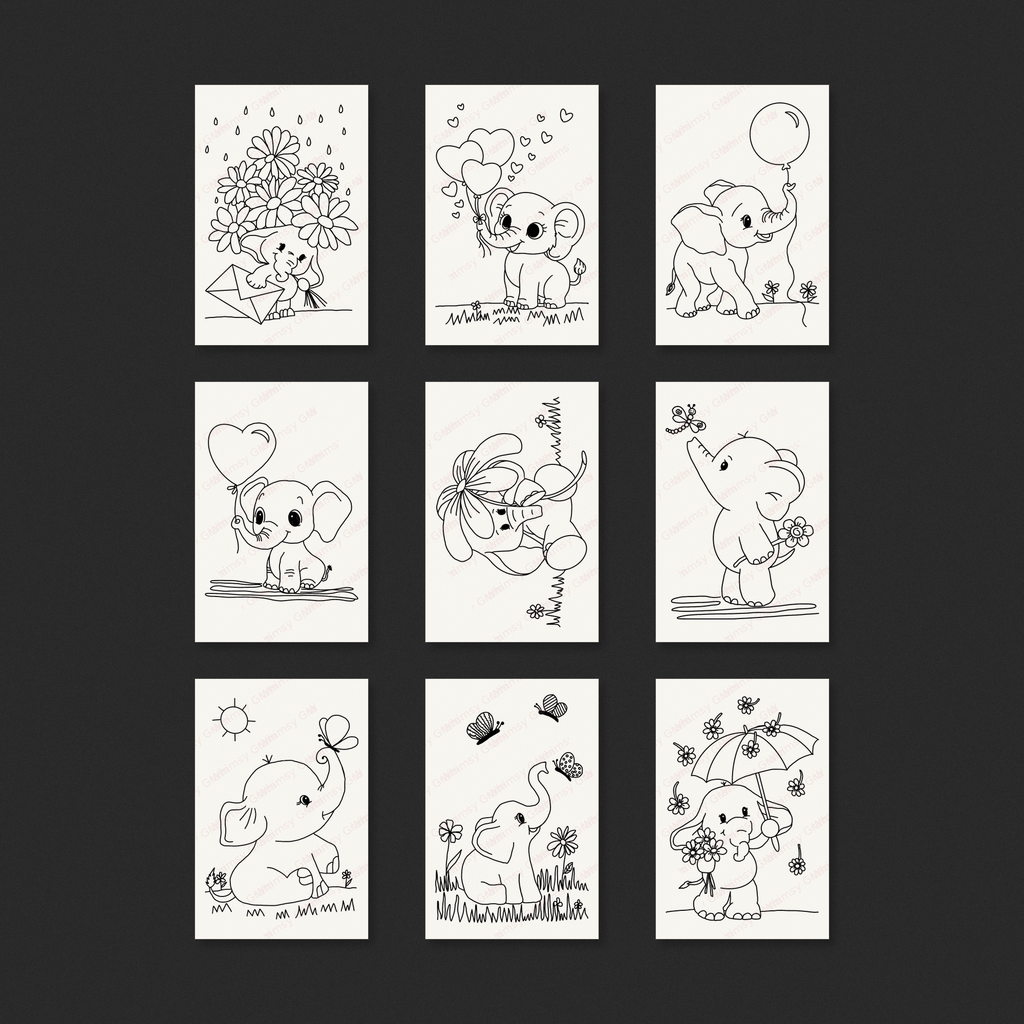Winks Wonder Days Complete Paint-Your-Own Watercolor Print Collection | 4x6
