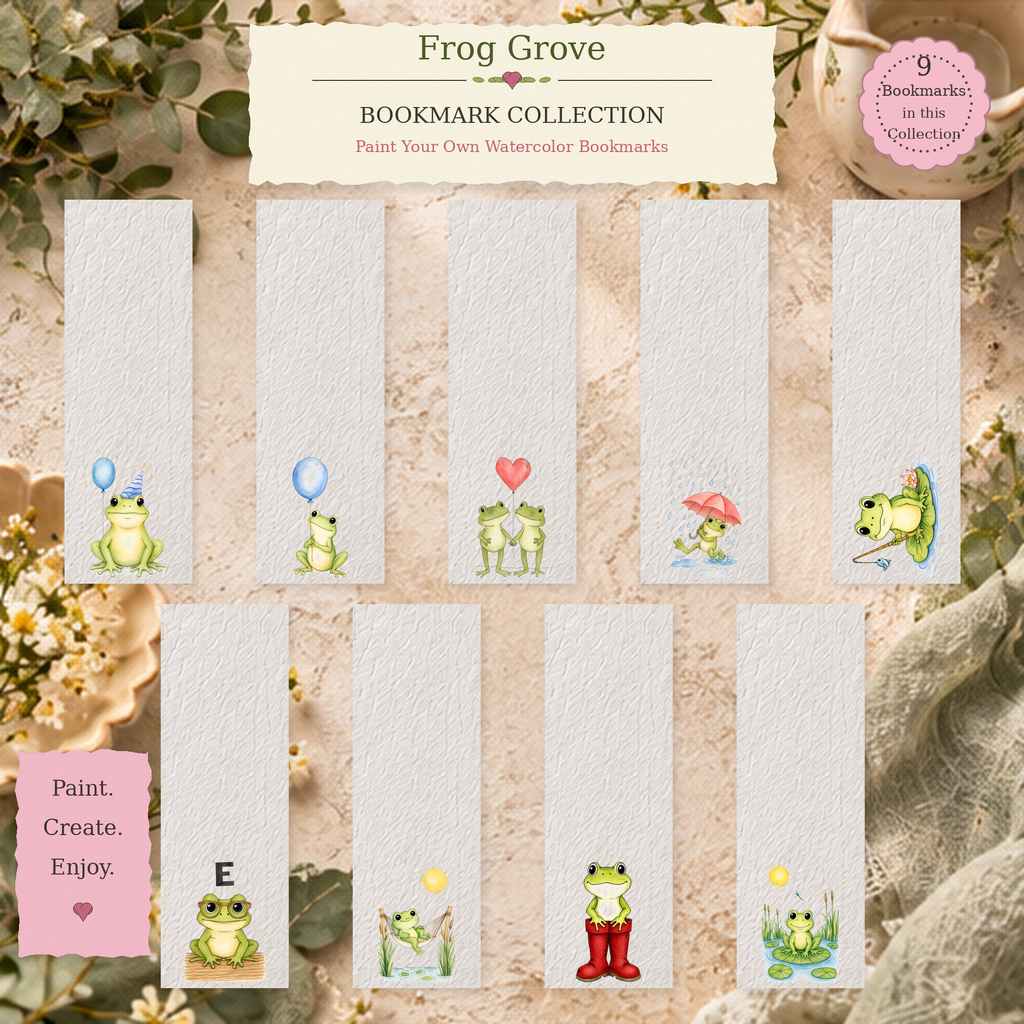Complete Frog Grove 2x6 bookmark collection primary image