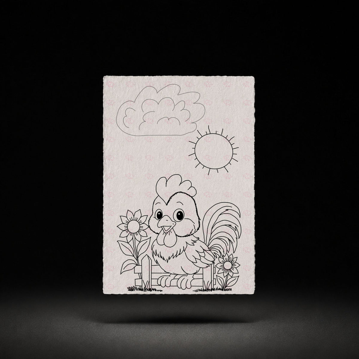 Daisy Garden Chick Paint-Your-Own Watercolor Print | Cozy Chicken Hollow