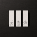 Line-art preview of the three Pumpkin Patch Wishes bookmark designs, ready to paint