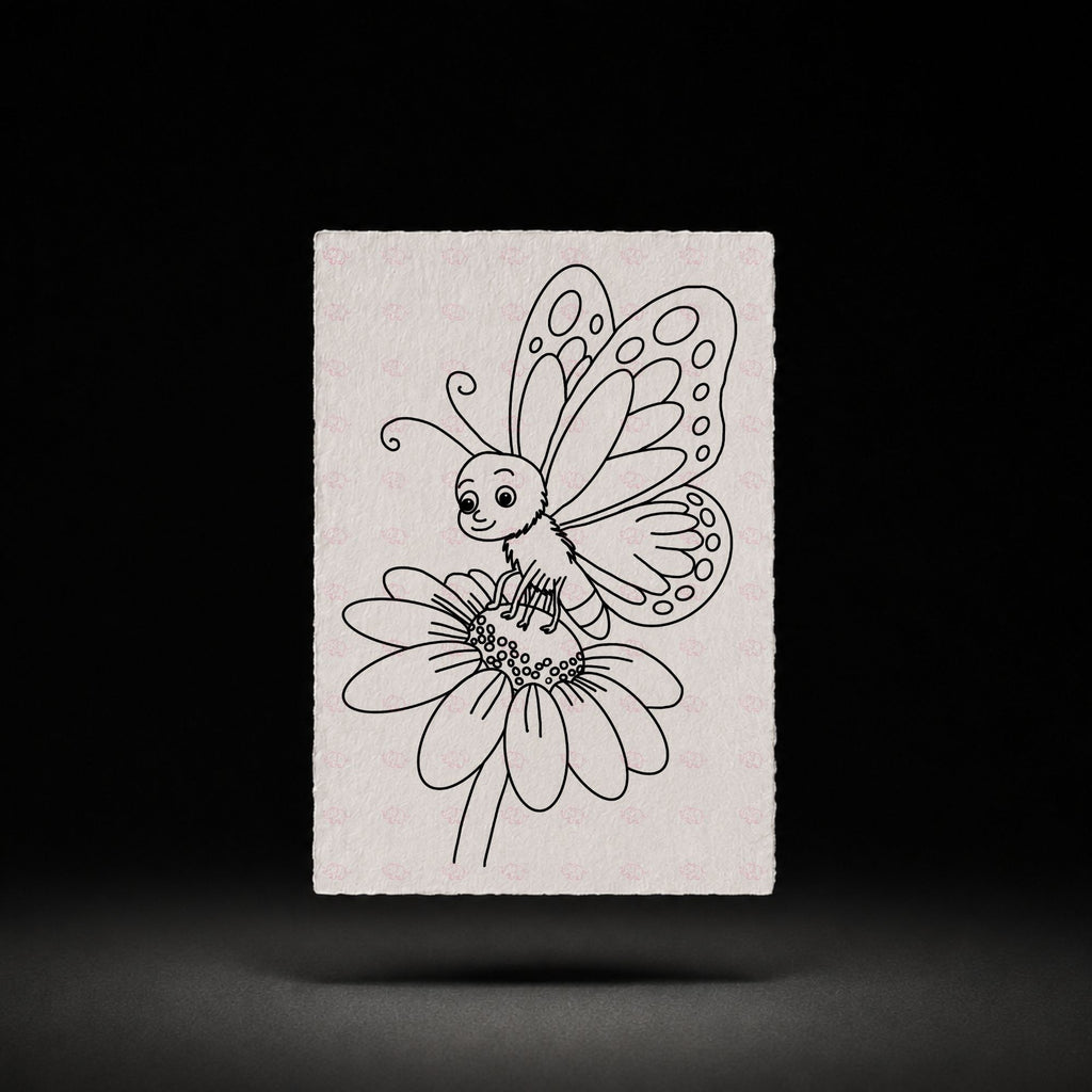 Butterfly Blossom Landing line art preview