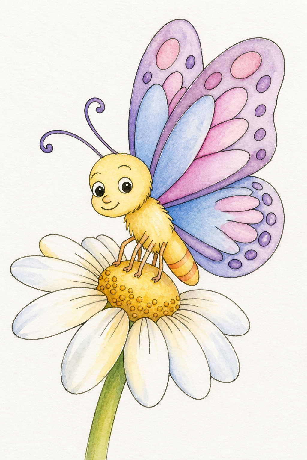 Butterfly Blossom Landing painted design
