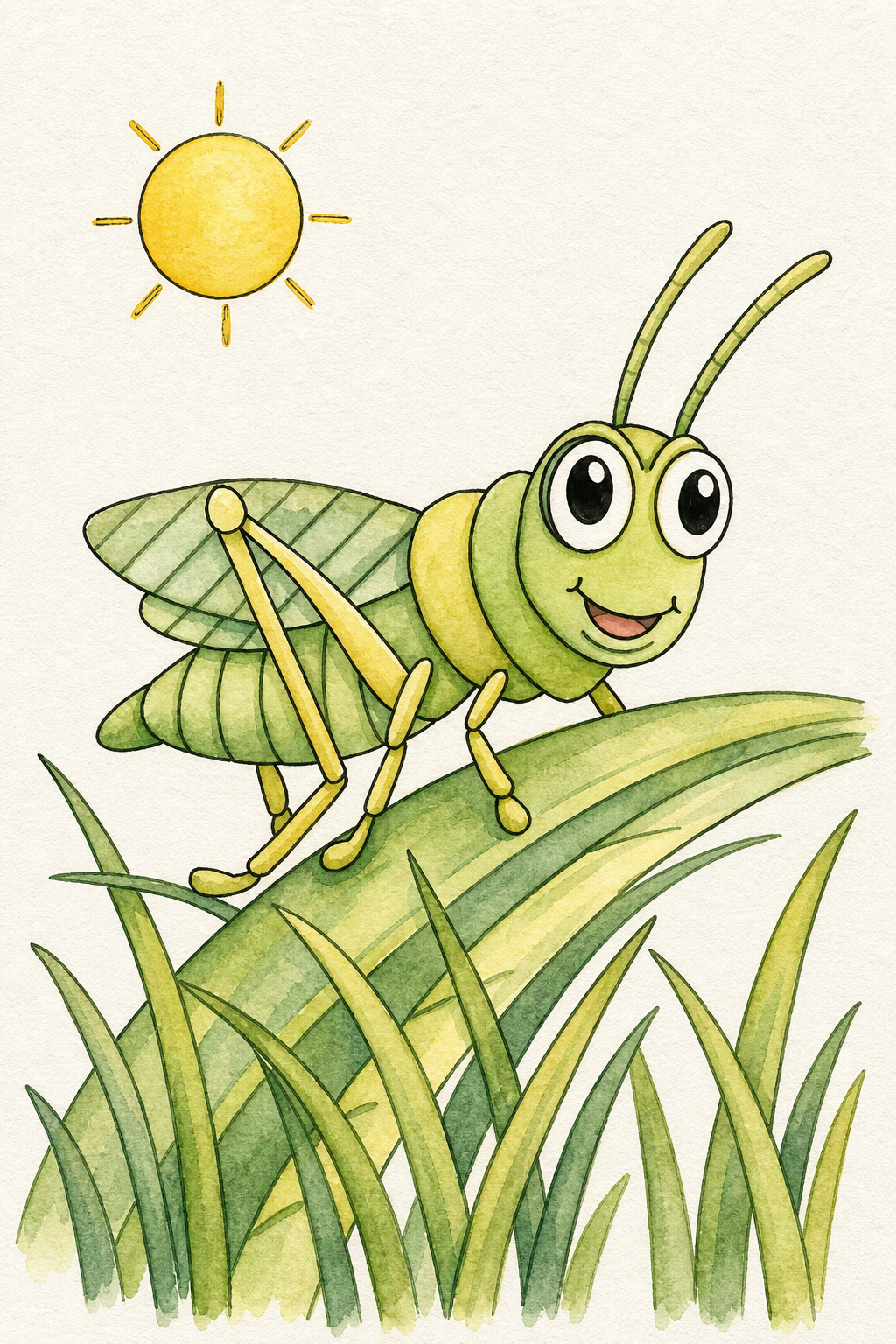 Grasshopper Glide painted design