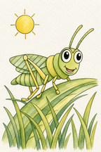 Grasshopper Glide painted design